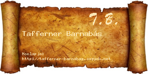 Tafferner Barnabás névjegykártya