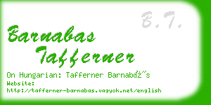 barnabas tafferner business card